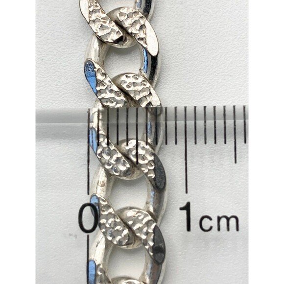 7.5mm super heavy 925 Italy sterling silver Cuban link chain reversible necklace - Picture 7 of 12